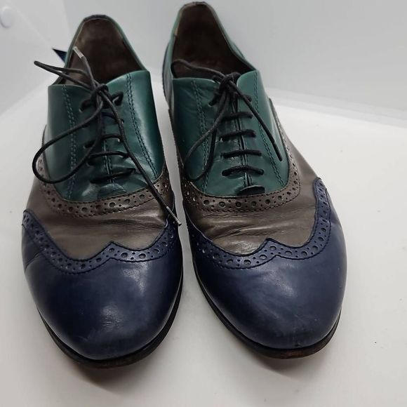 AGL Attillo Giusti Leombruni Size 40 Multicolored Wingtip Oxfords - Picture 7 of 11